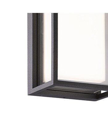 CHAMONIX * APLIQUE EXTERIOR GRIS OSCURO  LED IP65   - 9W - CCT 2700K-3200K-4000K